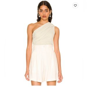 Line & Dot - One shoulder top